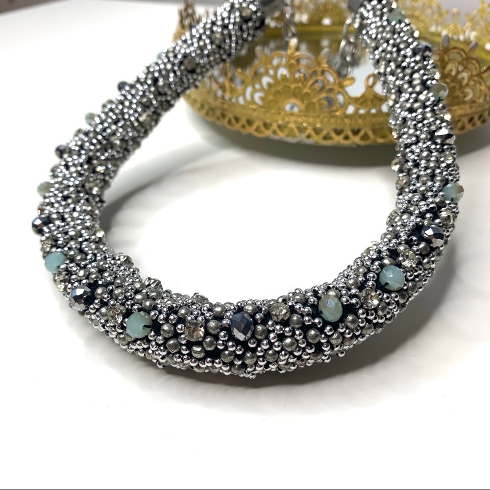 Zara large crystal choker necklace